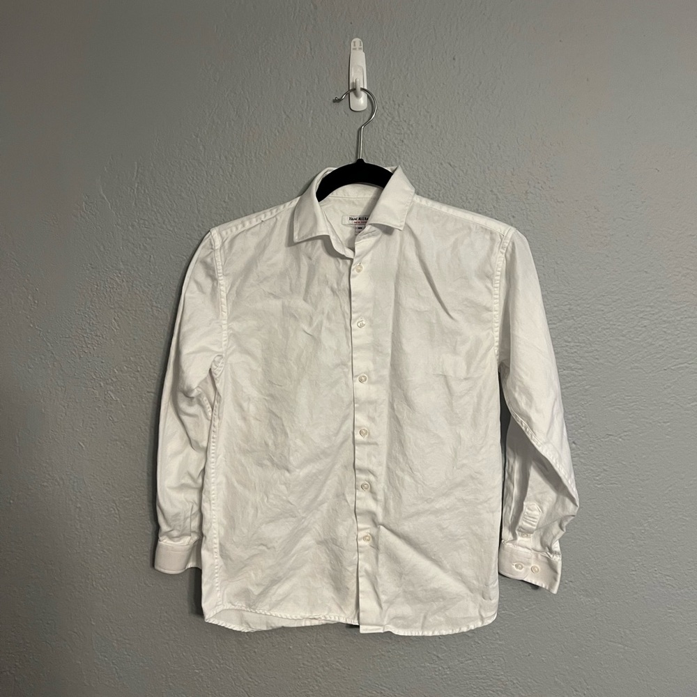Isaac Mizrahi Long Sleeve Button Down Dress Shirt Suit Boys 14